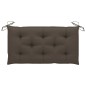 Gartenbank mit Taupe Auflage 112 cm Massivholz Teak Gartenbank mit Taupe Auflage 112 cm Massivholz Teak