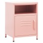 vidaXL Nachttisch Rosa 35x35x51 cm Stahl vidaXL Nachttisch Rosa 35x35x51 cm Stahl
