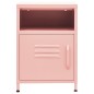 vidaXL Nachttisch Rosa 35x35x51 cm Stahl vidaXL Nachttisch Rosa 35x35x51 cm Stahl