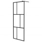 vidaXL Duschwand mit Ablage für Walk-In-Dusche Schwarz 90x195 cm ESG vidaXL Duschwand mit Ablage für Walk-In-Dusche Schwarz 90x195 cm ESG