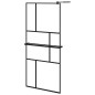 vidaXL Duschwand mit Ablage für Walk-In-Dusche Schwarz 90x195 cm ESG vidaXL Duschwand mit Ablage für Walk-In-Dusche Schwarz 90x195 cm ESG