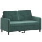 vidaXL 2-Sitzer-Sofa Dunkelgrün 120 cm Samt vidaXL 2-Sitzer-Sofa Dunkelgrün 120 cm Samt
