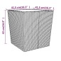 vidaXL 5-tlg. Garten-Bistro-Set Poly Rattan und Hartglas Grau vidaXL 5-tlg. Garten-Bistro-Set Poly Rattan und Hartglas Grau