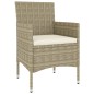vidaXL 5-tlg. Garten-Lounge-Set Poly Rattan Beige vidaXL 5-tlg. Garten-Lounge-Set Poly Rattan Beige
