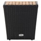 vidaXL 5-tlg. Garten-Bistro-Set Poly Rattan Massivholz Akazie Schwarz vidaXL 5-tlg. Garten-Bistro-Set Poly Rattan Massivholz Akazie Schwarz