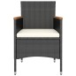 vidaXL 5-tlg. Garten-Essgruppe Poly Rattan & Massivholz Akazie Schwarz vidaXL 5-tlg. Garten-Essgruppe Poly Rattan & Massivholz Akazie Schwarz