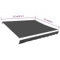 vidaXL Markisenbespannung Canvas Anthrazit 350x250 cm vidaXL Markisenbespannung Canvas Anthrazit 350x250 cm