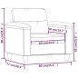 vidaXL Sessel Hellgrau 60 cm Mikrofasergewebe vidaXL Sessel Hellgrau 60 cm Mikrofasergewebe