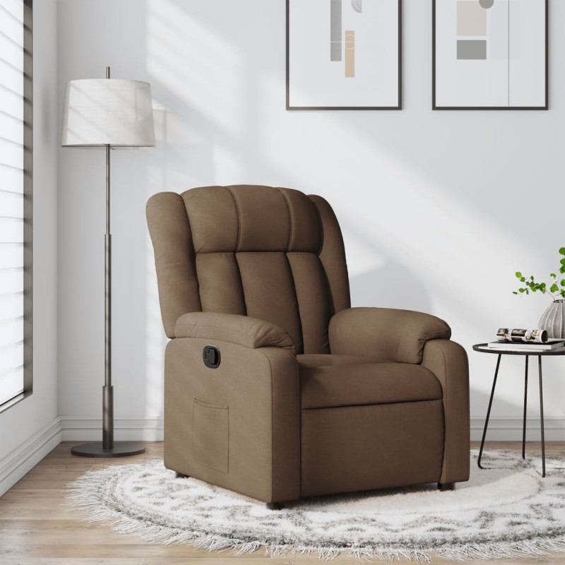 vidaXL Relaxsessel Braun Stoff vidaXL Relaxsessel Braun Stoff