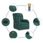 vidaXL Massagesessel Dunkelgrün Stoff vidaXL Massagesessel Dunkelgrün Stoff