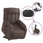 vidaXL Relaxsessel mit Aufstehhilfe Braun Kunstleder vidaXL Relaxsessel mit Aufstehhilfe Braun Kunstleder