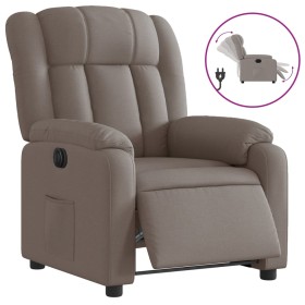 vidaXL Relaxsessel Elektrisch Taupe Stoff