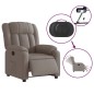 vidaXL Relaxsessel Elektrisch Taupe Stoff vidaXL Relaxsessel Elektrisch Taupe Stoff