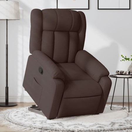 vidaXL Relaxsessel mit Aufstehhilfe Dunkelbraun Stoff