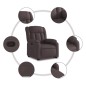vidaXL Relaxsessel mit Aufstehhilfe Dunkelbraun Stoff vidaXL Relaxsessel mit Aufstehhilfe Dunkelbraun Stoff