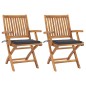 Gartenstühle 2 Stk. mit Anthrazit Kissen Massivholz Teak Gartenstühle 2 Stk. mit Anthrazit Kissen Massivholz Teak