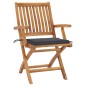 Gartenstühle 2 Stk. mit Anthrazit Kissen Massivholz Teak Gartenstühle 2 Stk. mit Anthrazit Kissen Massivholz Teak