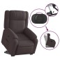 vidaXL Relaxsessel mit Aufstehhilfe Dunkelbraun Stoff vidaXL Relaxsessel mit Aufstehhilfe Dunkelbraun Stoff