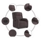 vidaXL Relaxsessel mit Aufstehhilfe Dunkelbraun Stoff vidaXL Relaxsessel mit Aufstehhilfe Dunkelbraun Stoff