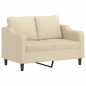 vidaXL 2-Sitzer-Sofa Creme 120 cm Stoff vidaXL 2-Sitzer-Sofa Creme 120 cm Stoff