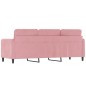 vidaXL 3-Sitzer-Sofa Rosa 180 cm Samt vidaXL 3-Sitzer-Sofa Rosa 180 cm Samt