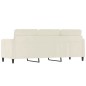 vidaXL 3-Sitzer-Sofa Creme 180 cm Samt vidaXL 3-Sitzer-Sofa Creme 180 cm Samt