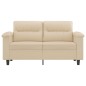 vidaXL 2-Sitzer-Sofa Creme 120 cm Mikrofasergewebe vidaXL 2-Sitzer-Sofa Creme 120 cm Mikrofasergewebe