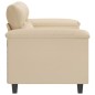 vidaXL 2-Sitzer-Sofa Creme 120 cm Mikrofasergewebe vidaXL 2-Sitzer-Sofa Creme 120 cm Mikrofasergewebe