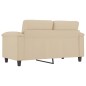 vidaXL 2-Sitzer-Sofa Creme 120 cm Mikrofasergewebe vidaXL 2-Sitzer-Sofa Creme 120 cm Mikrofasergewebe