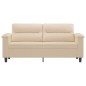 vidaXL 2-Sitzer-Sofa Creme 140 cm Mikrofasergewebe vidaXL 2-Sitzer-Sofa Creme 140 cm Mikrofasergewebe