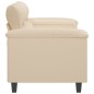 vidaXL 2-Sitzer-Sofa Creme 140 cm Mikrofasergewebe vidaXL 2-Sitzer-Sofa Creme 140 cm Mikrofasergewebe