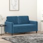 vidaXL 2-Sitzer-Sofa Blau 120 cm Samt vidaXL 2-Sitzer-Sofa Blau 120 cm Samt