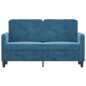vidaXL 2-Sitzer-Sofa Blau 120 cm Samt vidaXL 2-Sitzer-Sofa Blau 120 cm Samt