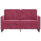 vidaXL 2-Sitzer-Sofa Weinrot 120 cm Samt vidaXL 2-Sitzer-Sofa Weinrot 120 cm Samt