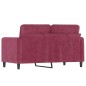 vidaXL 2-Sitzer-Sofa Weinrot 120 cm Samt vidaXL 2-Sitzer-Sofa Weinrot 120 cm Samt
