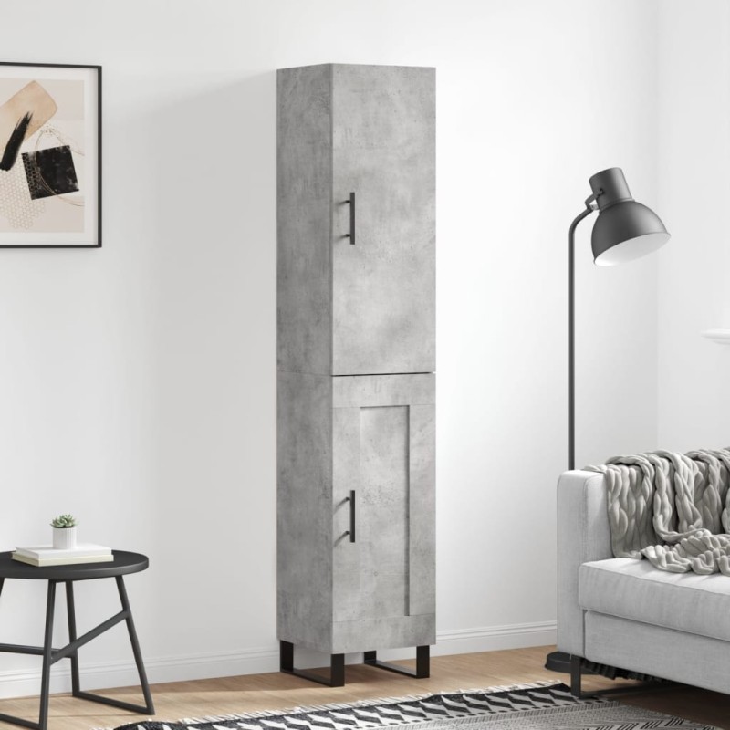 Highboard Betongrau 34,5x34x180 cm Holzwerkstoff Highboard Betongrau 34,5x34x180 cm Holzwerkstoff