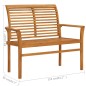 Gartenbank mit Weinroter Auflage 112 cm Massivholz Teak Gartenbank mit Weinroter Auflage 112 cm Massivholz Teak
