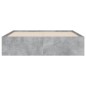vidaXL Bettgestell mit Schubladen Betongrau 120x190 cm Holzwerkstoff vidaXL Bettgestell mit Schubladen Betongrau 120x190 cm Holzwerkstoff