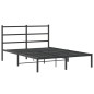 vidaXL Bettgestell mit Kopfteil Metall Schwarz 135x190 cm vidaXL Bettgestell mit Kopfteil Metall Schwarz 135x190 cm