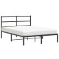 vidaXL Bettgestell mit Kopfteil Metall Schwarz 135x190 cm vidaXL Bettgestell mit Kopfteil Metall Schwarz 135x190 cm