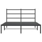vidaXL Bettgestell mit Kopfteil Metall Schwarz 135x190 cm vidaXL Bettgestell mit Kopfteil Metall Schwarz 135x190 cm