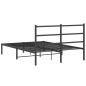 vidaXL Bettgestell mit Kopfteil Metall Schwarz 135x190 cm vidaXL Bettgestell mit Kopfteil Metall Schwarz 135x190 cm
