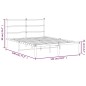 vidaXL Bettgestell mit Kopfteil Metall Schwarz 135x190 cm vidaXL Bettgestell mit Kopfteil Metall Schwarz 135x190 cm