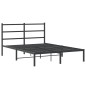 vidaXL Bettgestell mit Kopfteil Metall Schwarz 140x200 cm vidaXL Bettgestell mit Kopfteil Metall Schwarz 140x200 cm