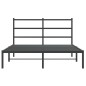 vidaXL Bettgestell mit Kopfteil Metall Schwarz 140x200 cm vidaXL Bettgestell mit Kopfteil Metall Schwarz 140x200 cm