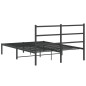 vidaXL Bettgestell mit Kopfteil Metall Schwarz 140x200 cm vidaXL Bettgestell mit Kopfteil Metall Schwarz 140x200 cm