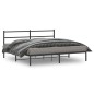 vidaXL Bettgestell mit Kopfteil Metall Schwarz 200x200 cm vidaXL Bettgestell mit Kopfteil Metall Schwarz 200x200 cm