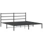 vidaXL Bettgestell mit Kopfteil Metall Schwarz 200x200 cm vidaXL Bettgestell mit Kopfteil Metall Schwarz 200x200 cm