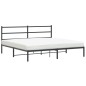 vidaXL Bettgestell mit Kopfteil Metall Schwarz 200x200 cm vidaXL Bettgestell mit Kopfteil Metall Schwarz 200x200 cm