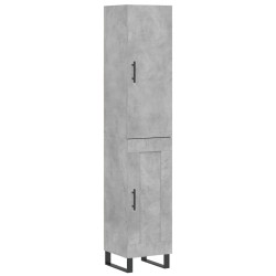 Highboard Betongrau 34,5x34x180 cm Holzwerkstoff